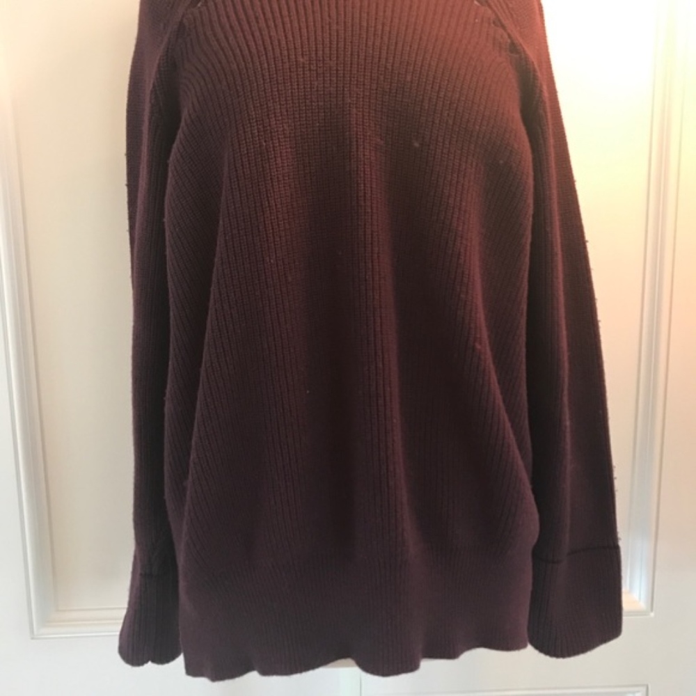 Ribbed Knit Kenzo Sweater in Burgundy - Picture 7 of 8